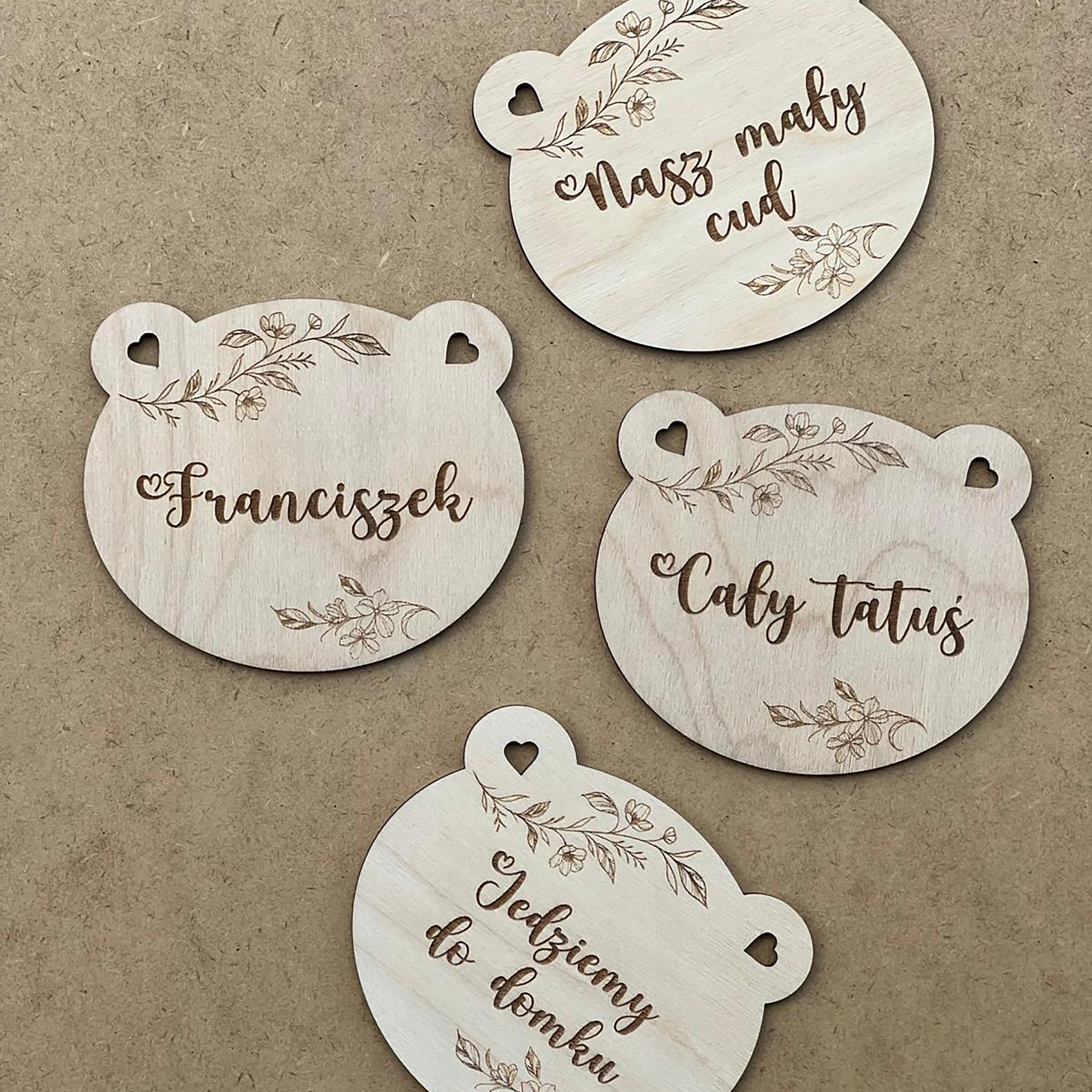 TABLICZKI DO ZDJĘC DZIECKA PIERWSZY ROK MISIE 16 SZT