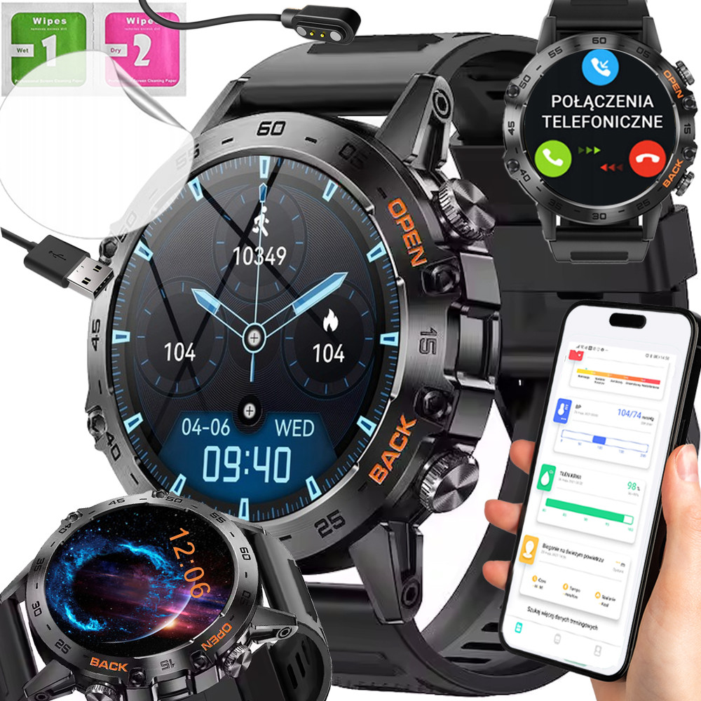 Chytré Hodinky Meski Reproduktor Mikrofon Ekg Menu Pl Baterie 400 mAh 360x360