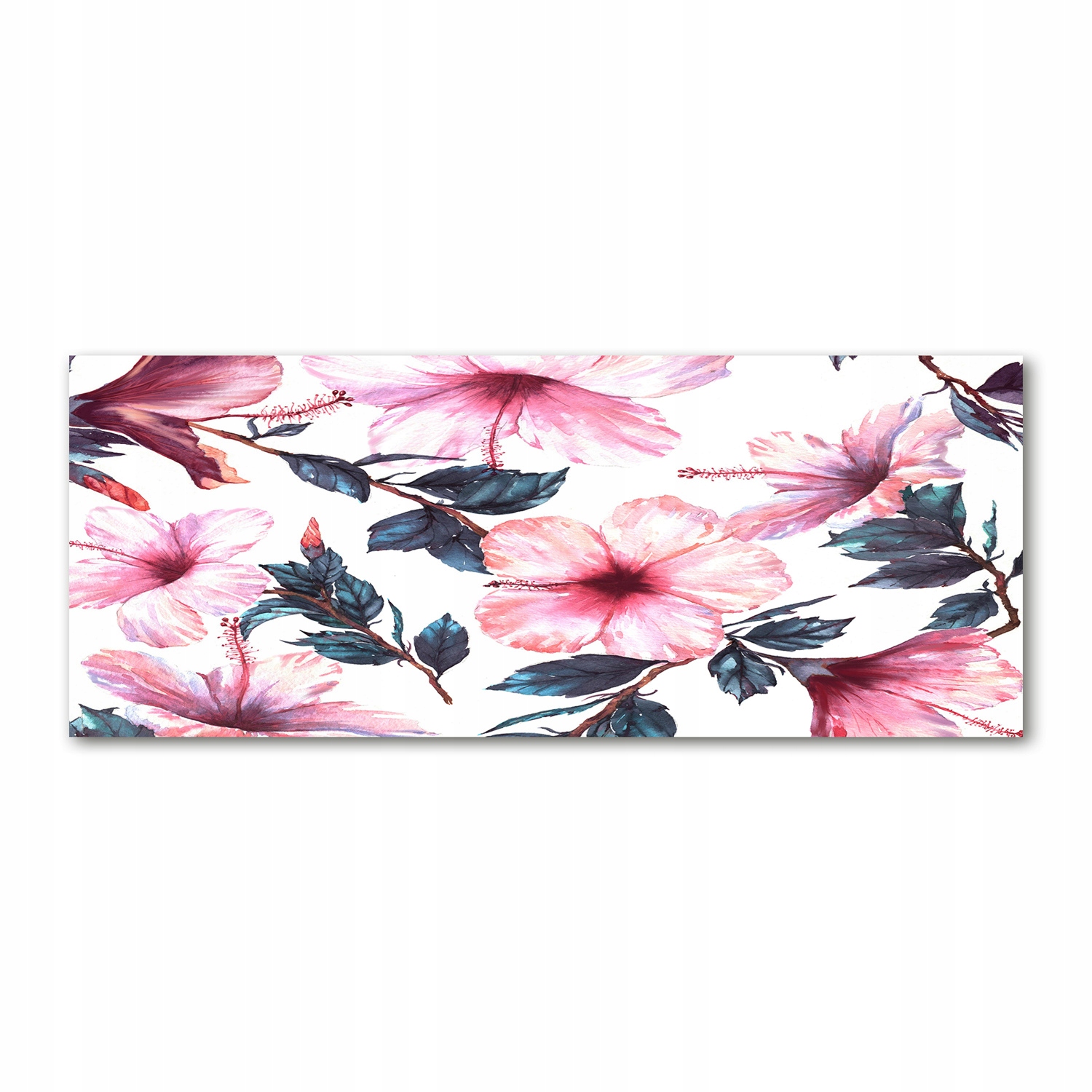 

Foto obraz szkło akryl Kwiaty hibiskusa 125x50 cm