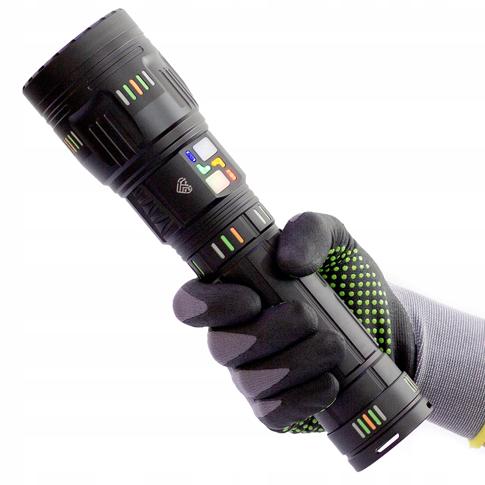 Ogromna Latarka Led Laser Dalekosiężna 2000m 30400mAh Power-Bank Ultra Moc