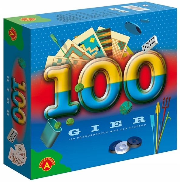 ALEXANDER 0376 ZESTAW 100 GIER GRY Chińczyk Bierki