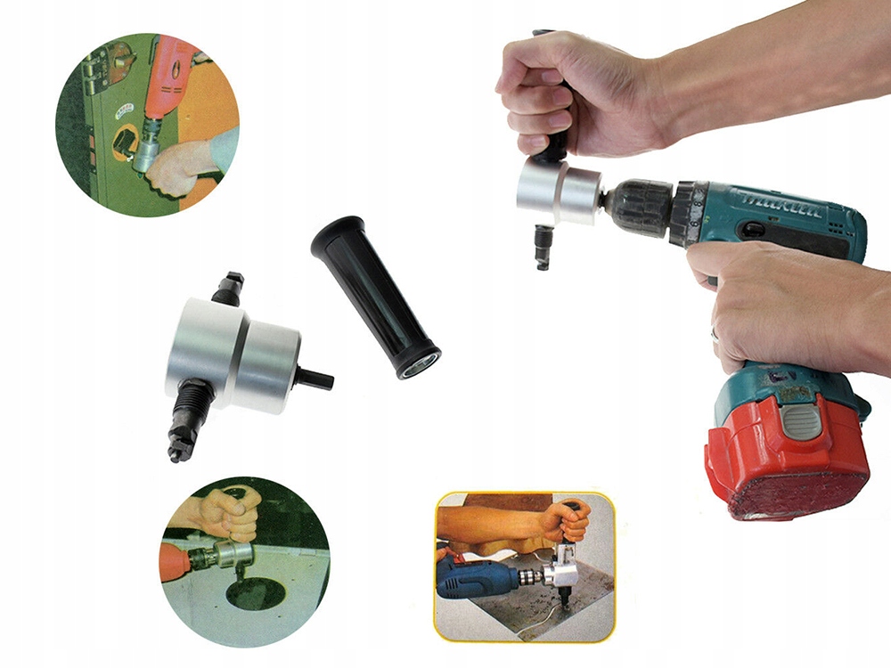 PRZYSTAWKA DO CIĘCIA BLACHY NOŻYCE NA WIERTARKĘ Maksymalna prędkość skokowa 3000 RPM