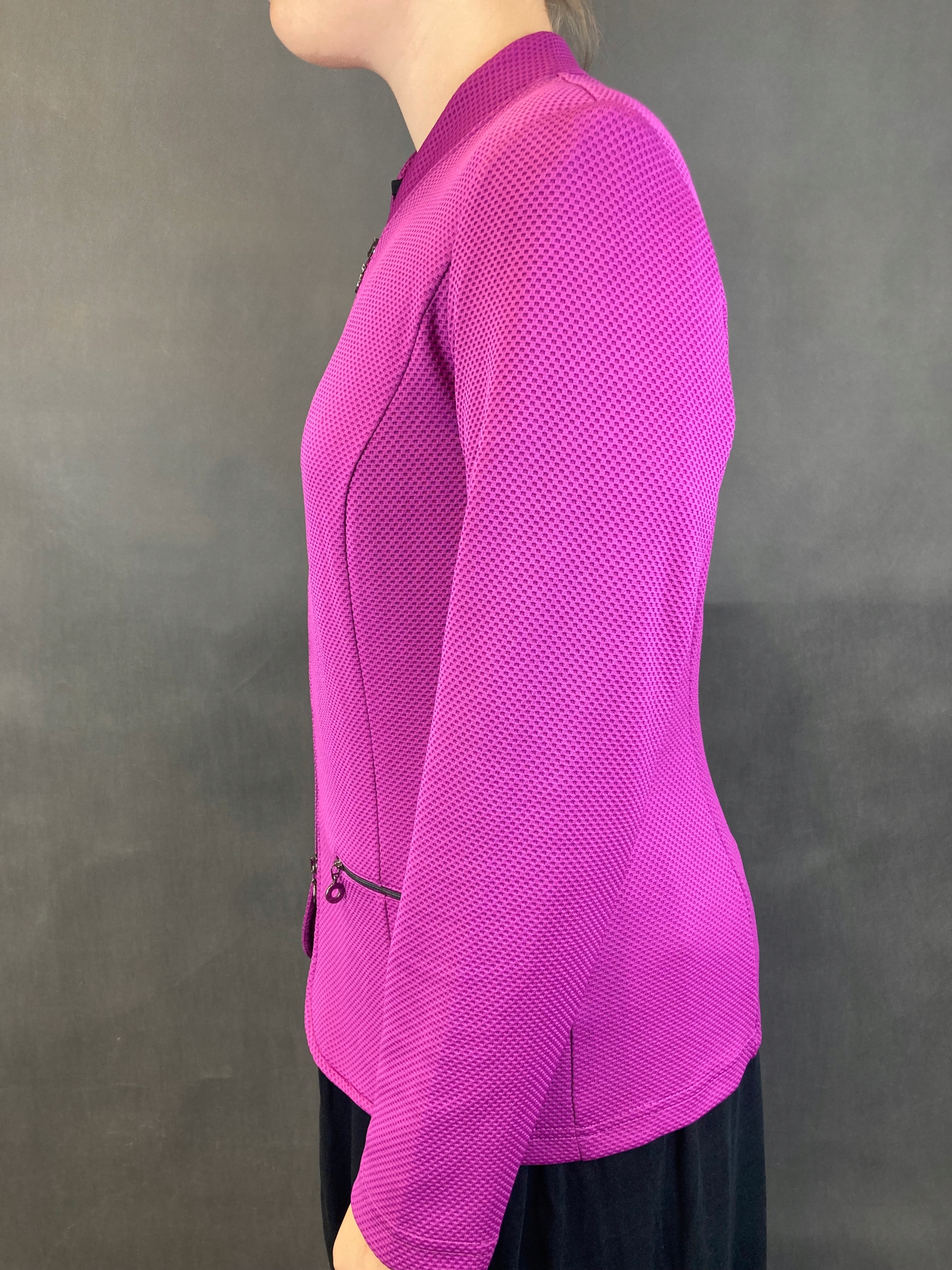 Żakiet marynarka narzutka ERFO fiolet zamek r. 40 Rozmiar 40