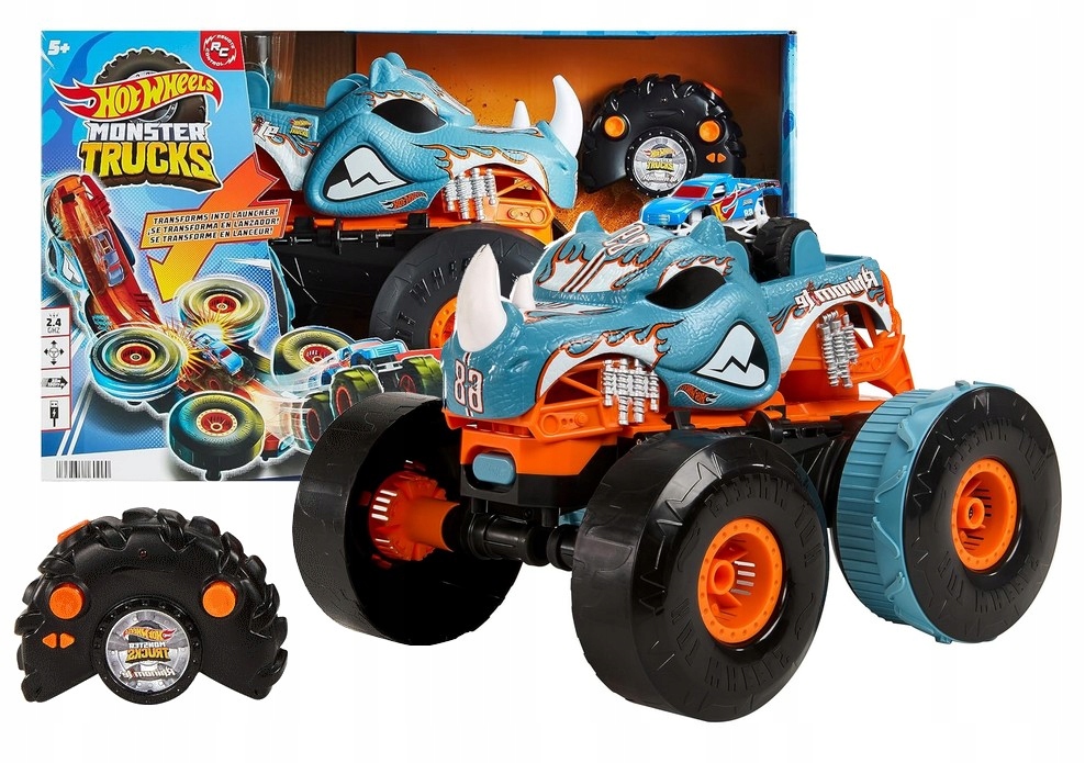 HOT WHEELS MONSTER TRUCK RHINOMITE RC transformacja 14310047673
