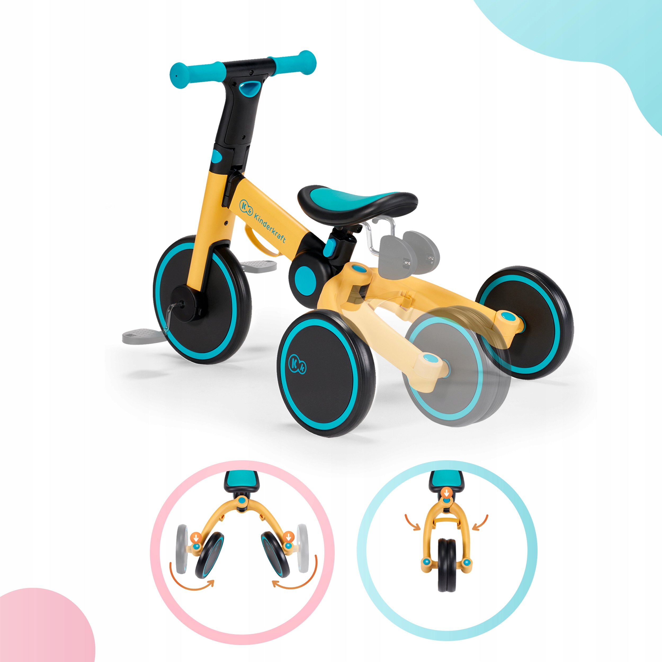 Балансировочный велосипед 3в1 4trike Kinderkraft возраст ребенка 12 м +
