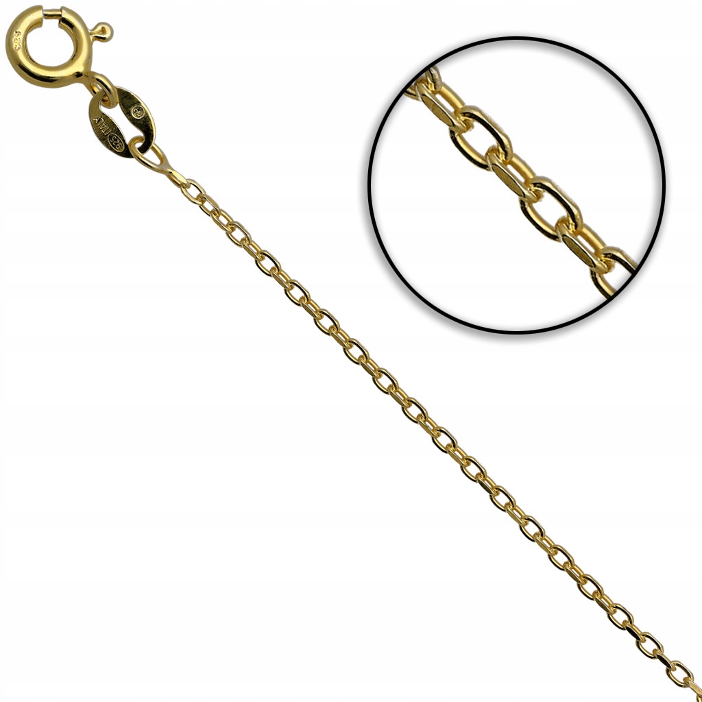 

Łańcuszek pozłacany Ankier 50cm 1,3mm pr.925