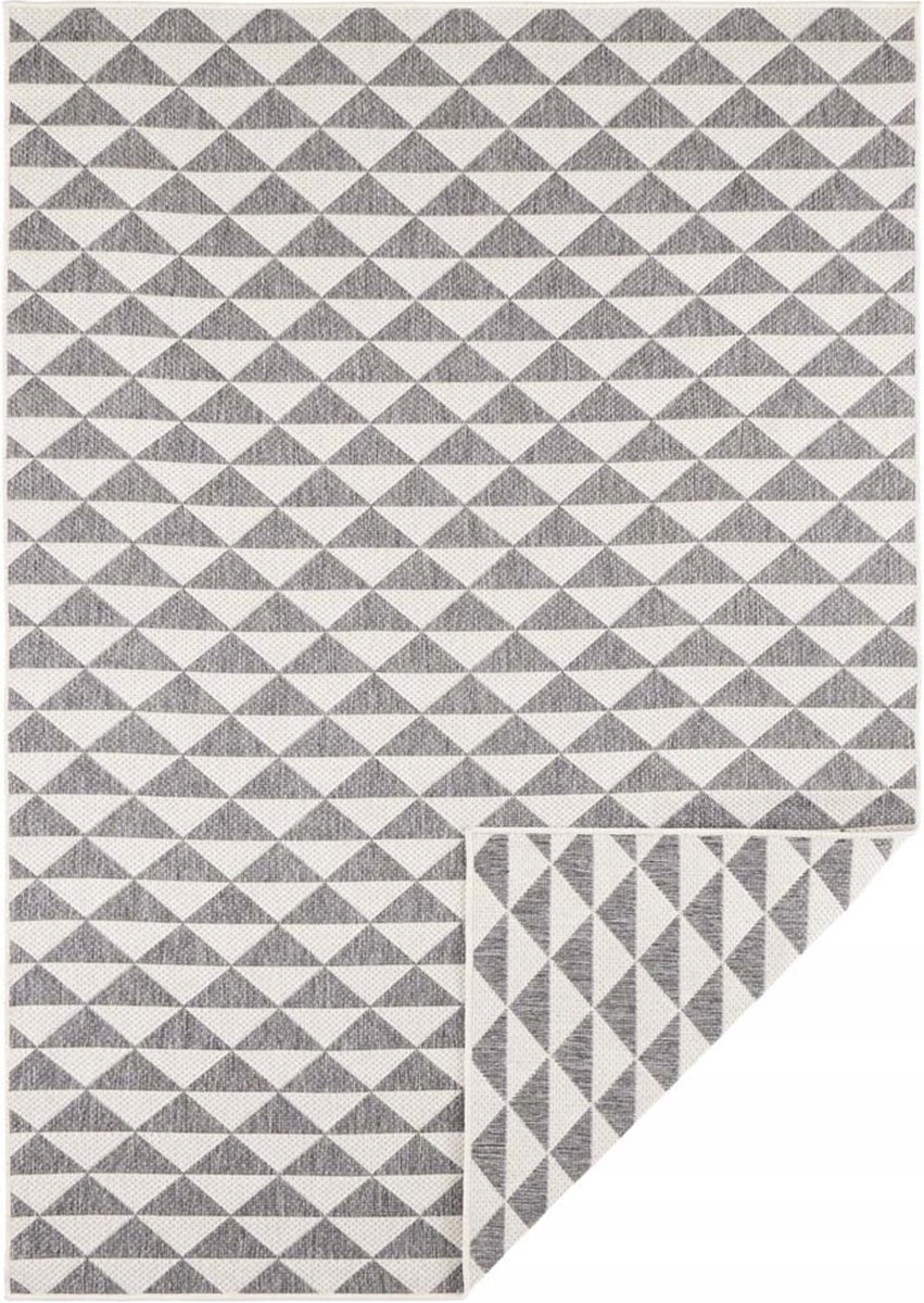 Koberec na terasu Tahiti šedo-krémový 120x170 cm