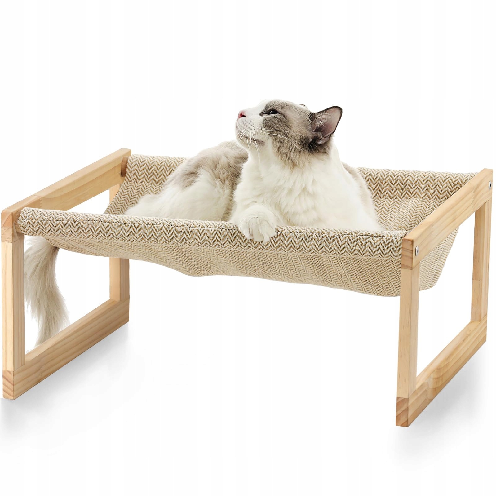 Levně Vyvýšené pelíšek pro kočky a psa Fukumaru z břízové překližky 53x42x25