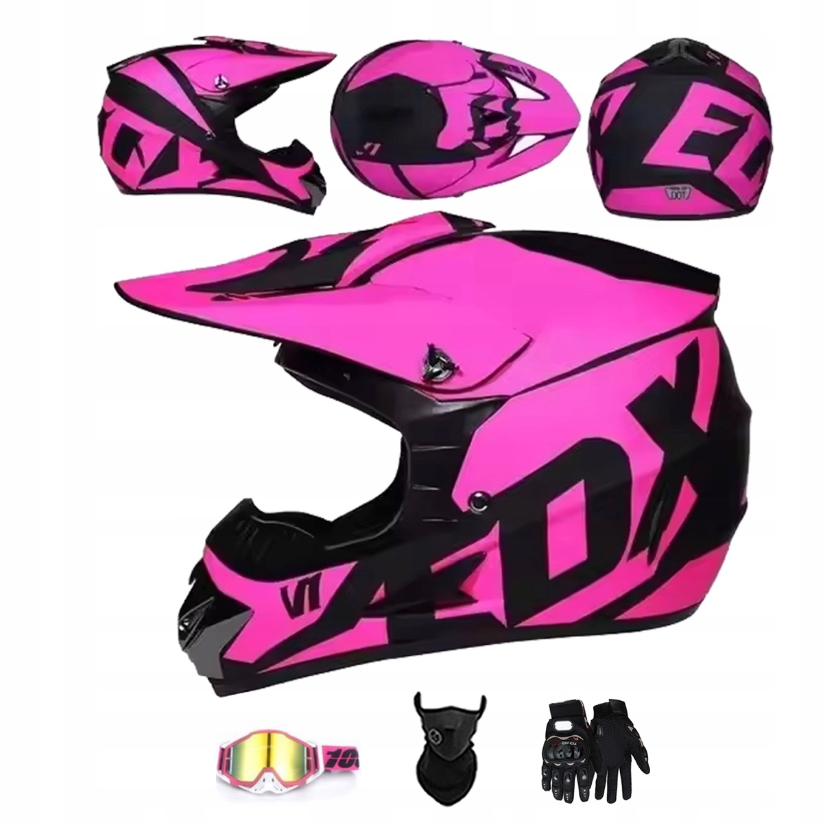 Motocyklová Přilba Lehká Enduro Quada Brýle Rukavice Maska S