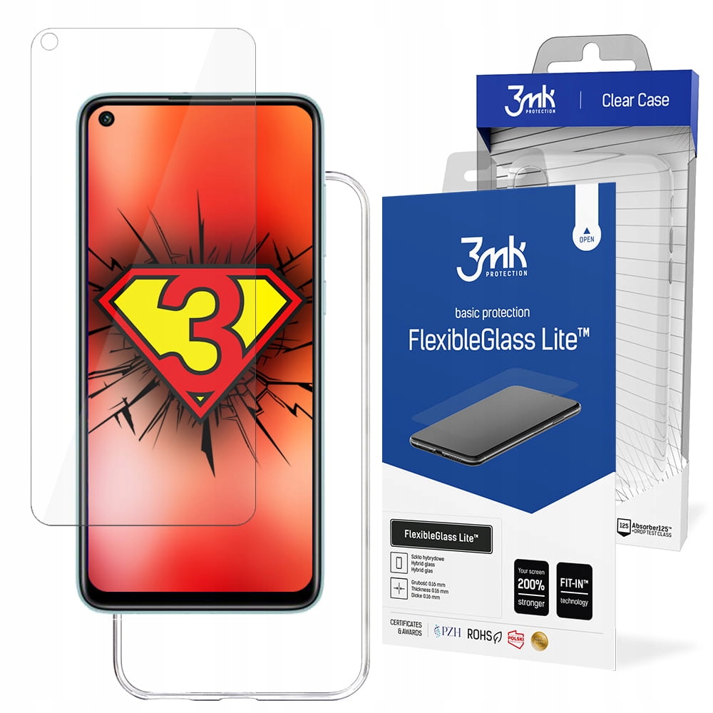 

Clear case etui + Szkło 3mk do Xiaomi Redmi Note 9