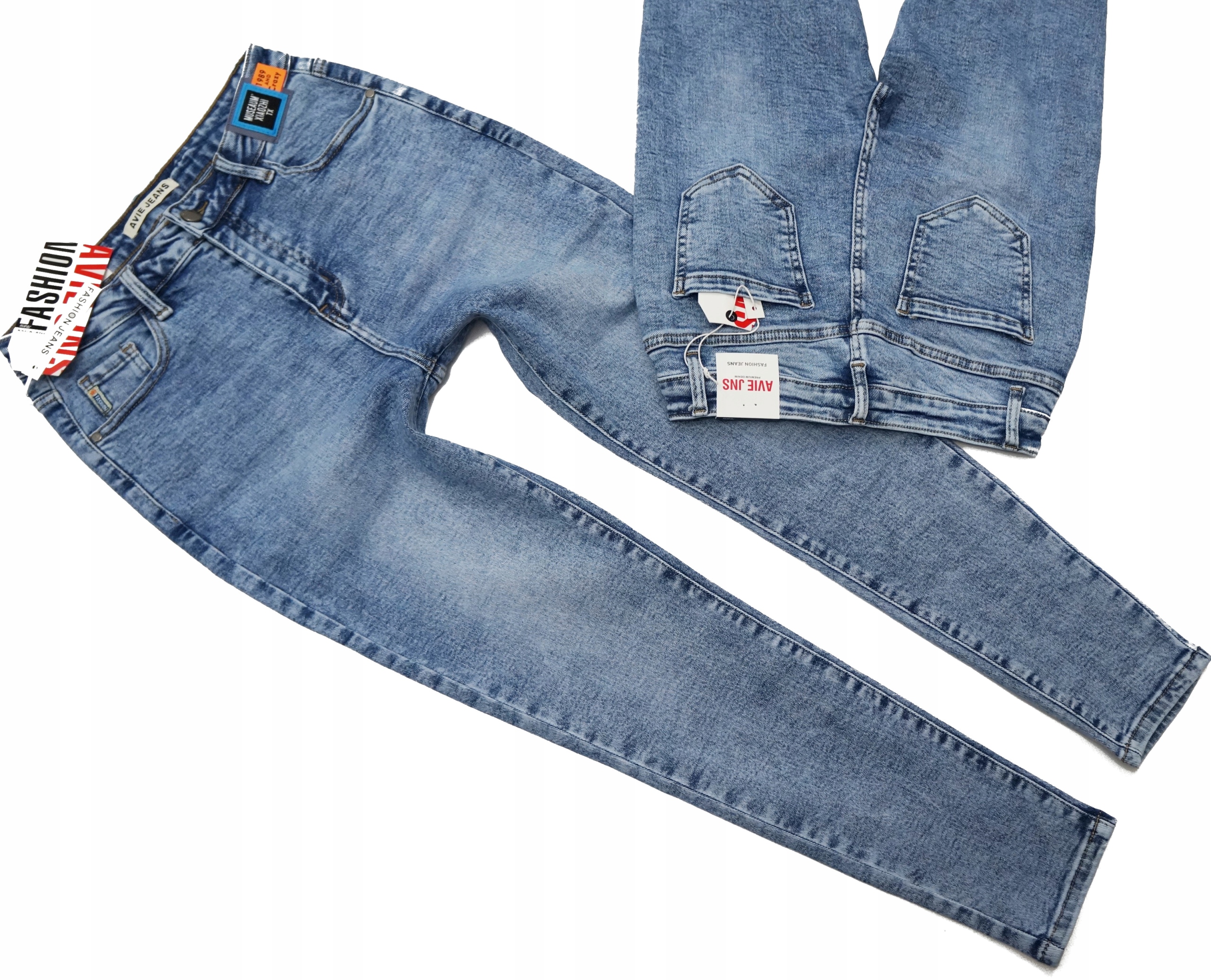 

tujkama_AVIE Premium Spodnie Jeansy Wysoki Stan