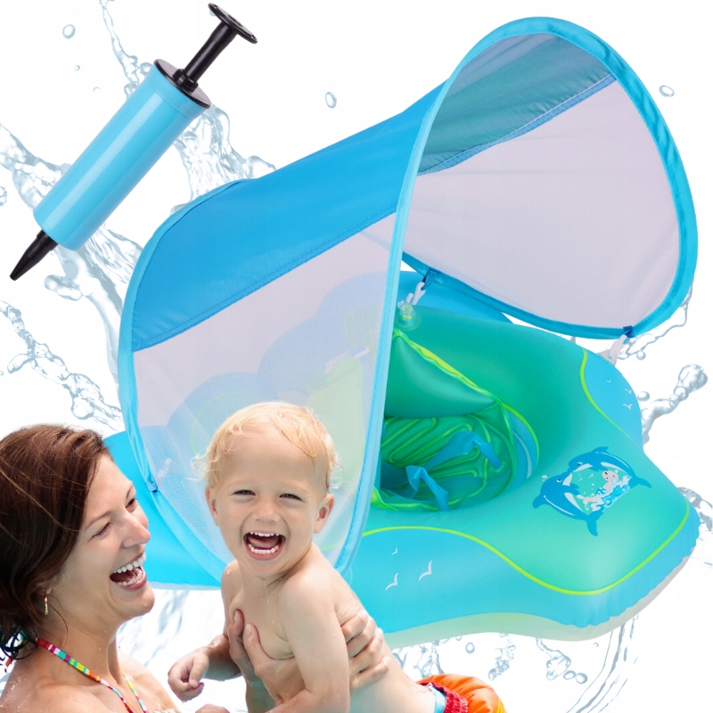 KOŁO DMUCHANE PIERŚCIEŃ Z DASZKIEM DLA NIEMOWLĄT PONTONIK DO PŁYWANIA Rodzaj koło dmuchane