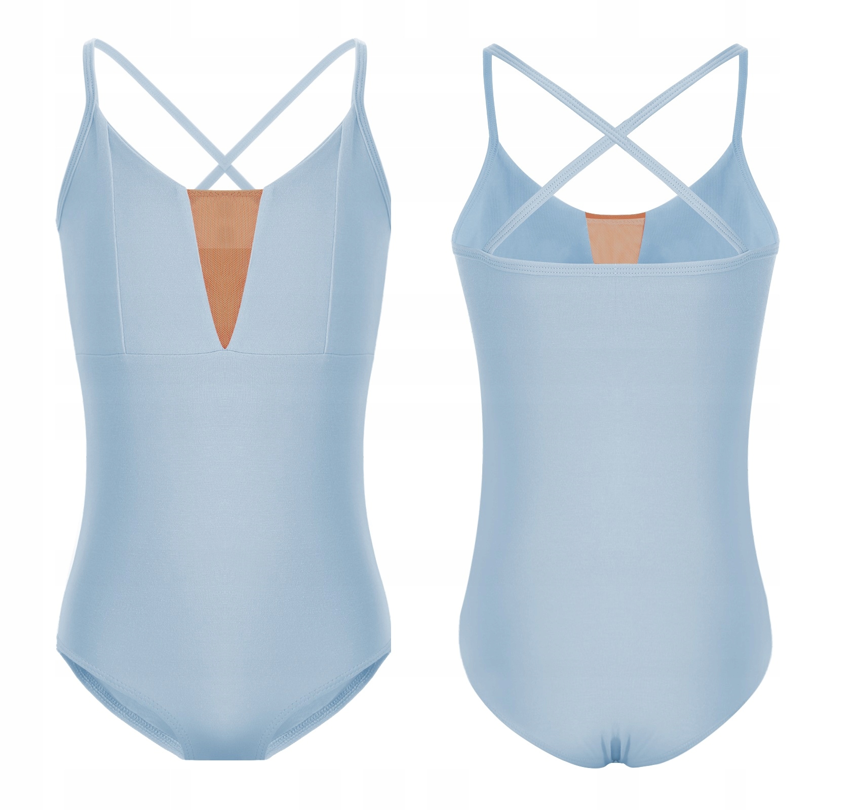 BODY BALETOWE STRÓJ DO TAŃCA BALETU BŁĘKITNE 160