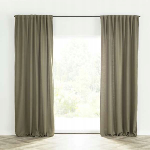 

Dekoria Zasłona Basic na taśmie 140x280 khaki