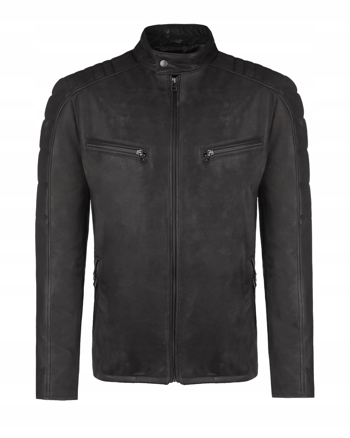 Tomskór Pánská Kožená Bunda Agustin Broušená Černá M