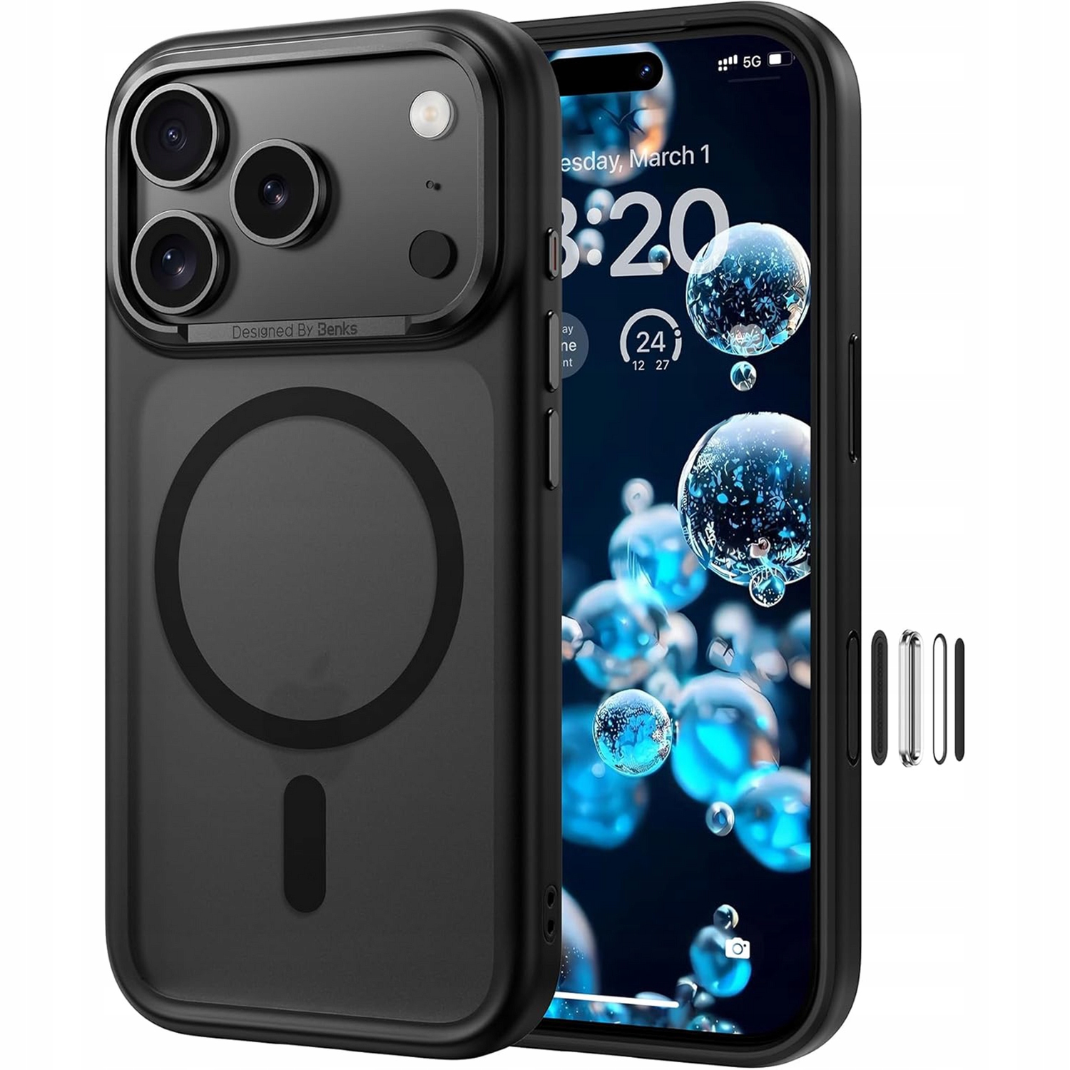 Benks Etui Magnetic Mist Metal do Iphone 17 Pro Max Camera Control Button