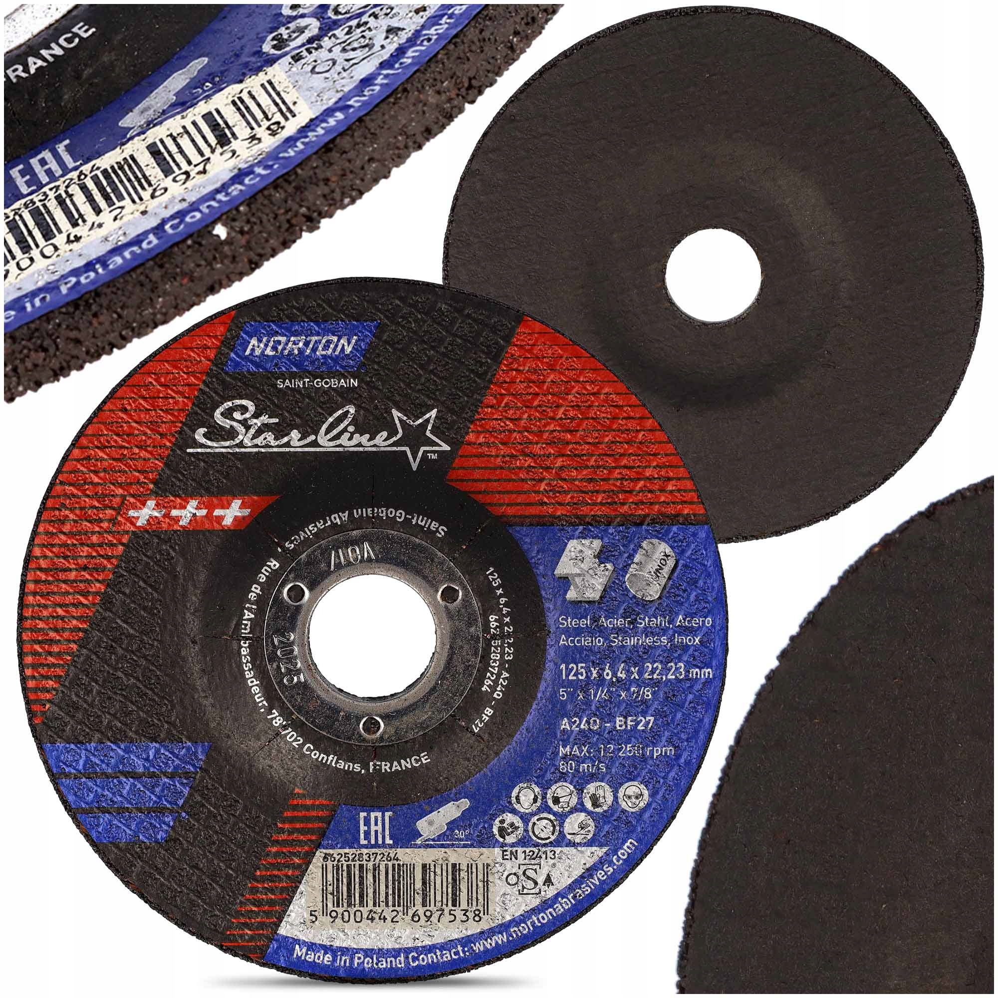 

Tarcza Do Szlifowania Metalu Stali 125x6 Wypukła