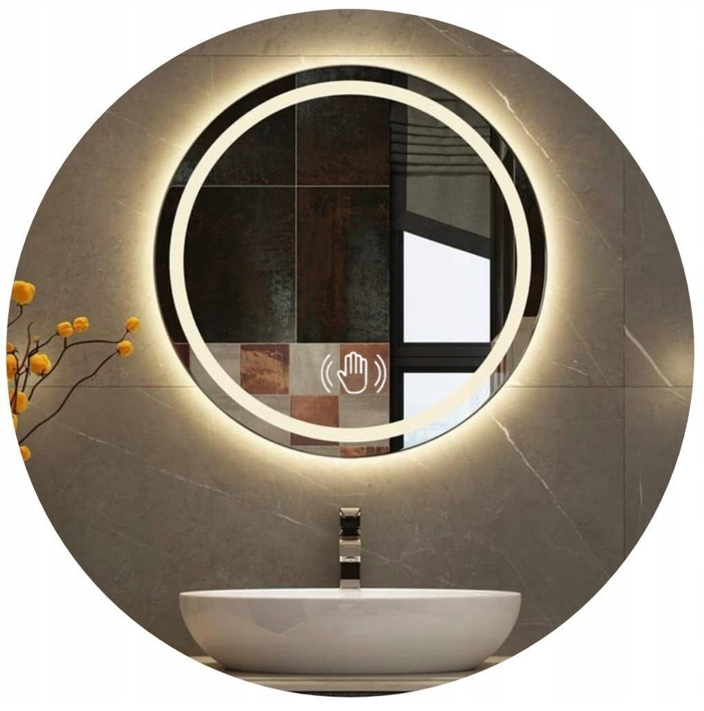 Led Kúpeľňové Zrkadlo 70 CM, Okrúhle, Senzorický Spínač Na Pohyb Led
