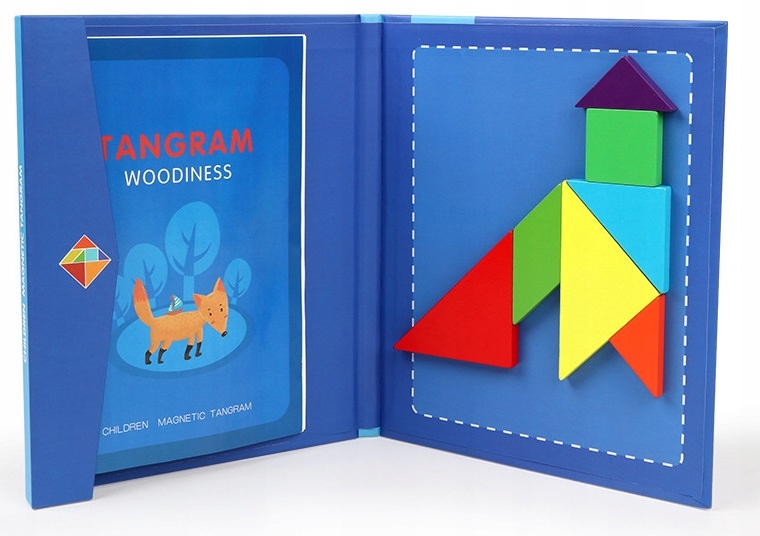 

Tangram Układanka Drewniana Klocki Magnetyczne