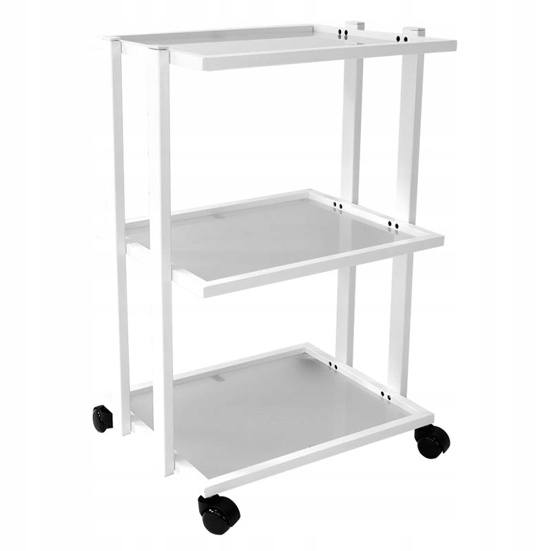 Kosmetický Stolek Pomocník Kadeřnický Vozík 3 Skleněné Police