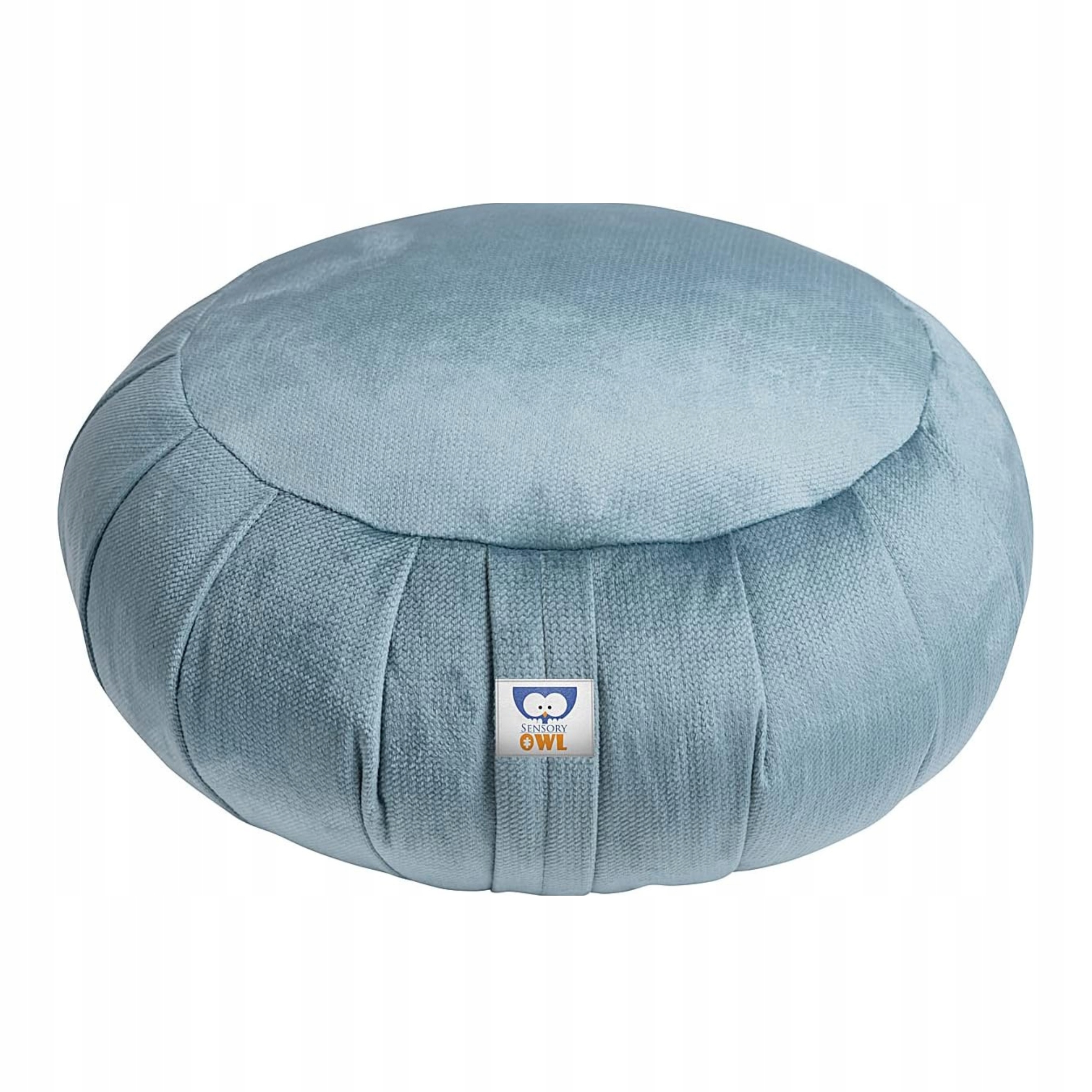 Polštář Zafu kulatý pro meditační jógu a cvičení Pohankové slupky Šedá