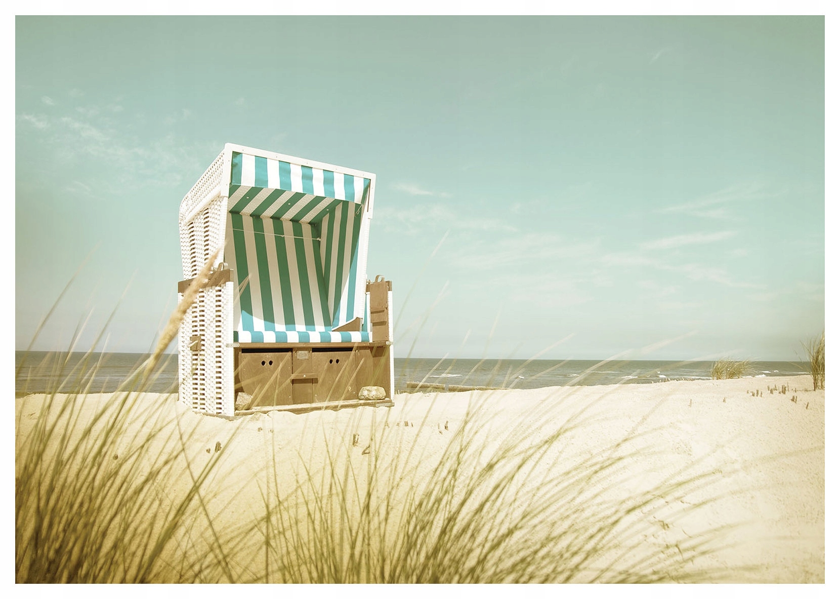 Vliesová fototapeta Pláž relaxace Moře slunce lehátko 350x250 lepidlo