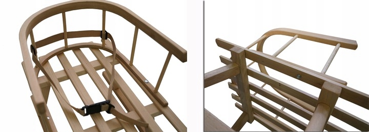 Sanki polskie mocne drewniane oparcie pchacz pasy Waga produktu z opakowaniem jednostkowym 6 kg