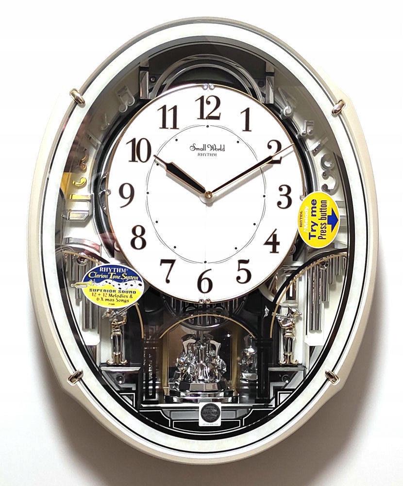 Pohyblivý Hodinový Strojček Rhythm Melódie Senzor Led Kryštály