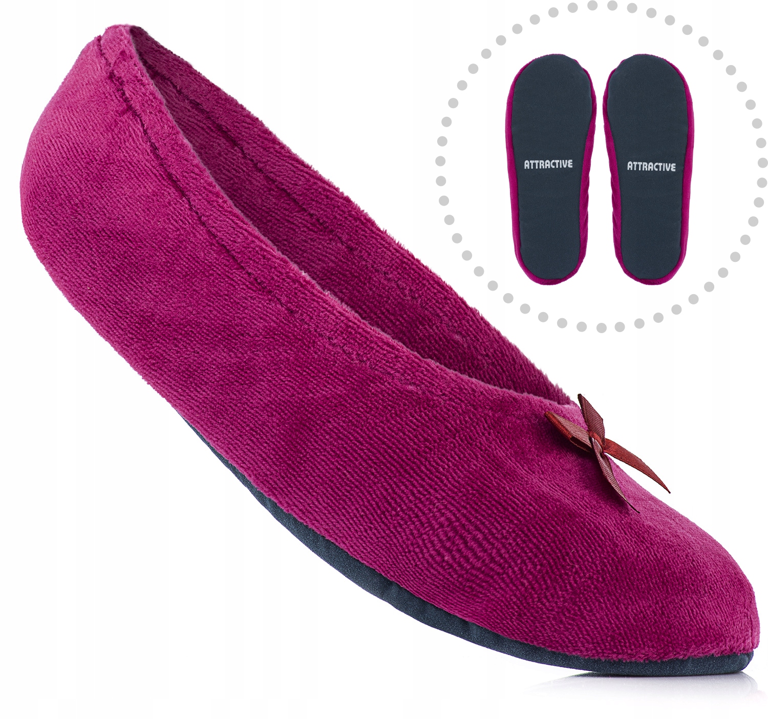 

balerinki do domu, bawełniane r.42/43