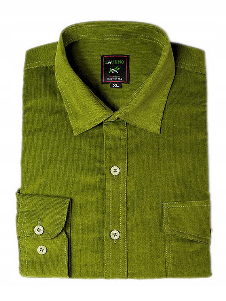 L Pánská šusťáková košile šťavnatá zeleň hladká