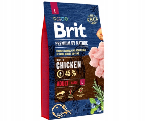 Levně Brit Premium by Nature Adult L 8kg Suché krmivo pro velké psy s kuřecím masem