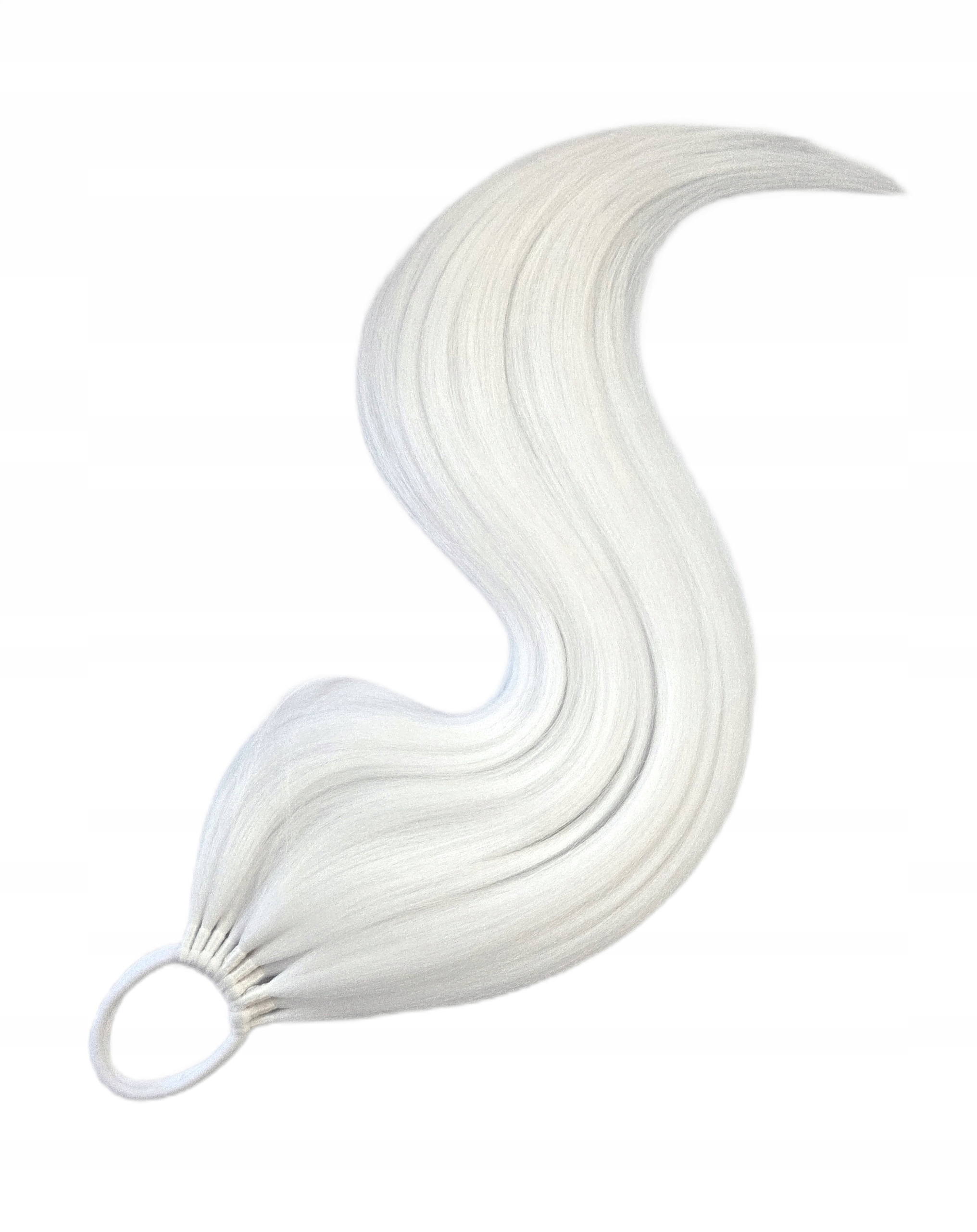 Připínací poník na gumičce, Příčesek, bílý, Vzdušná Sněhová Vločka, 80 cm