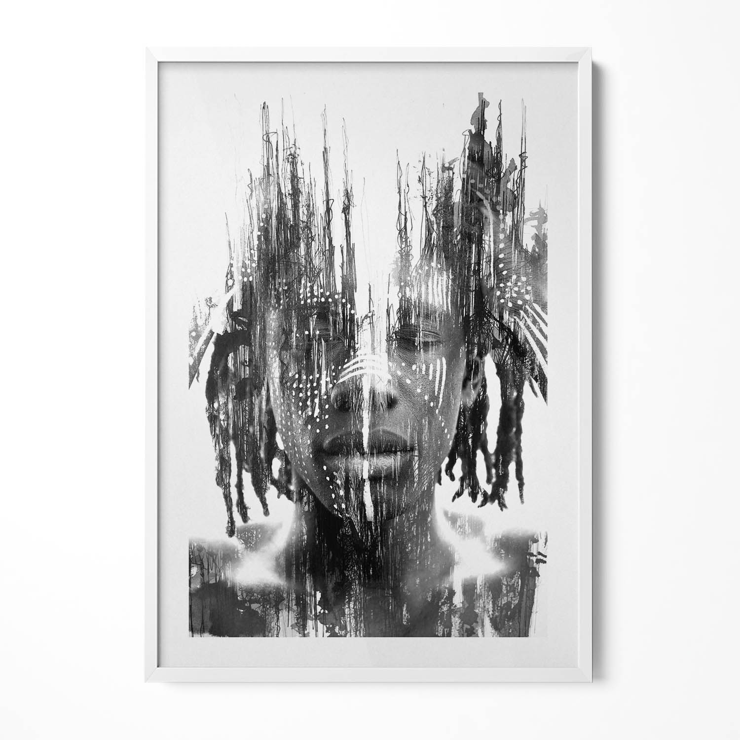 Obraz dekorace na zeď Ilustrace domorodého obyvatele Afriky 70x100 cm