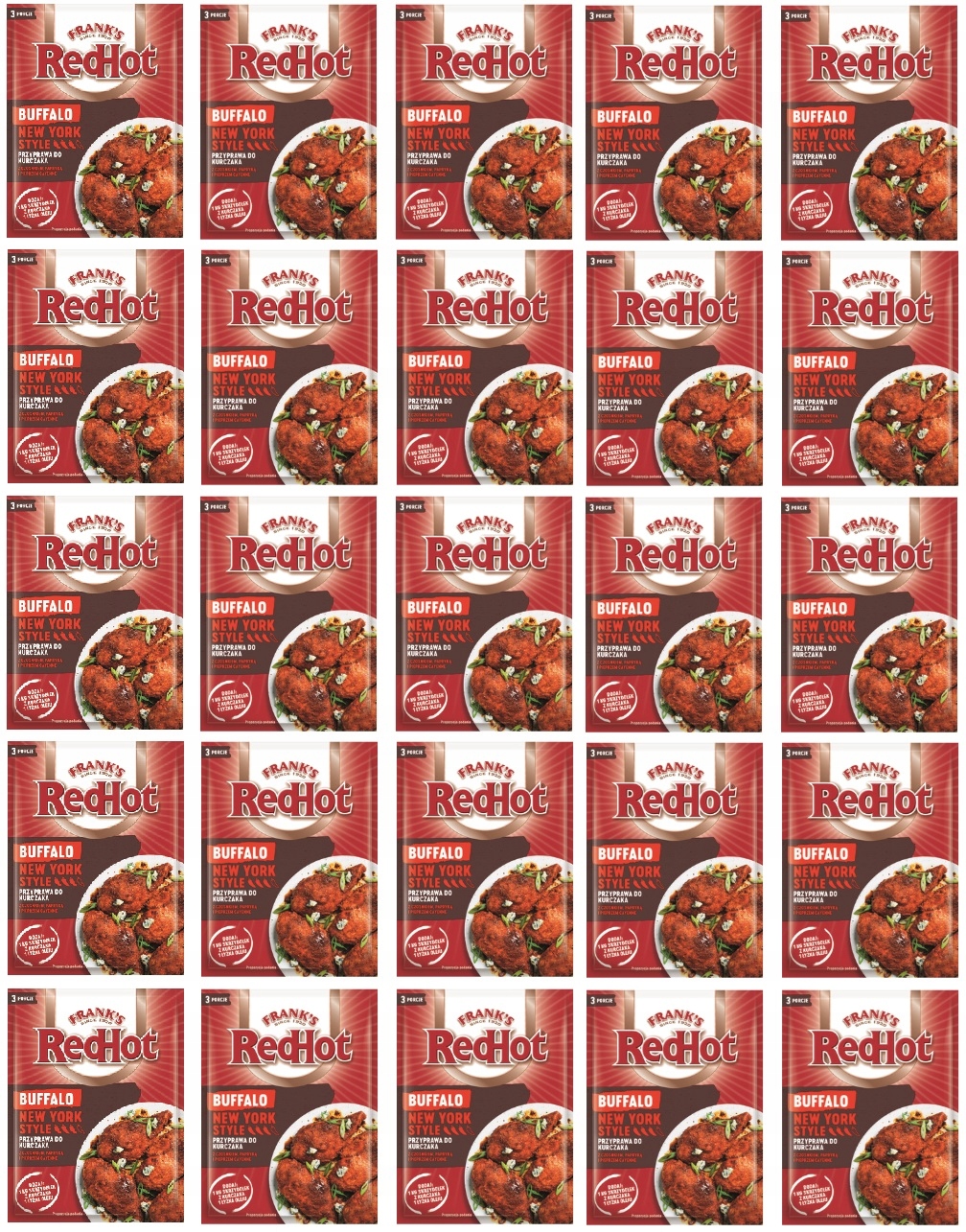 Levně 25x 20g Frank's Koření na kuře Buffalo New York red hot Karton