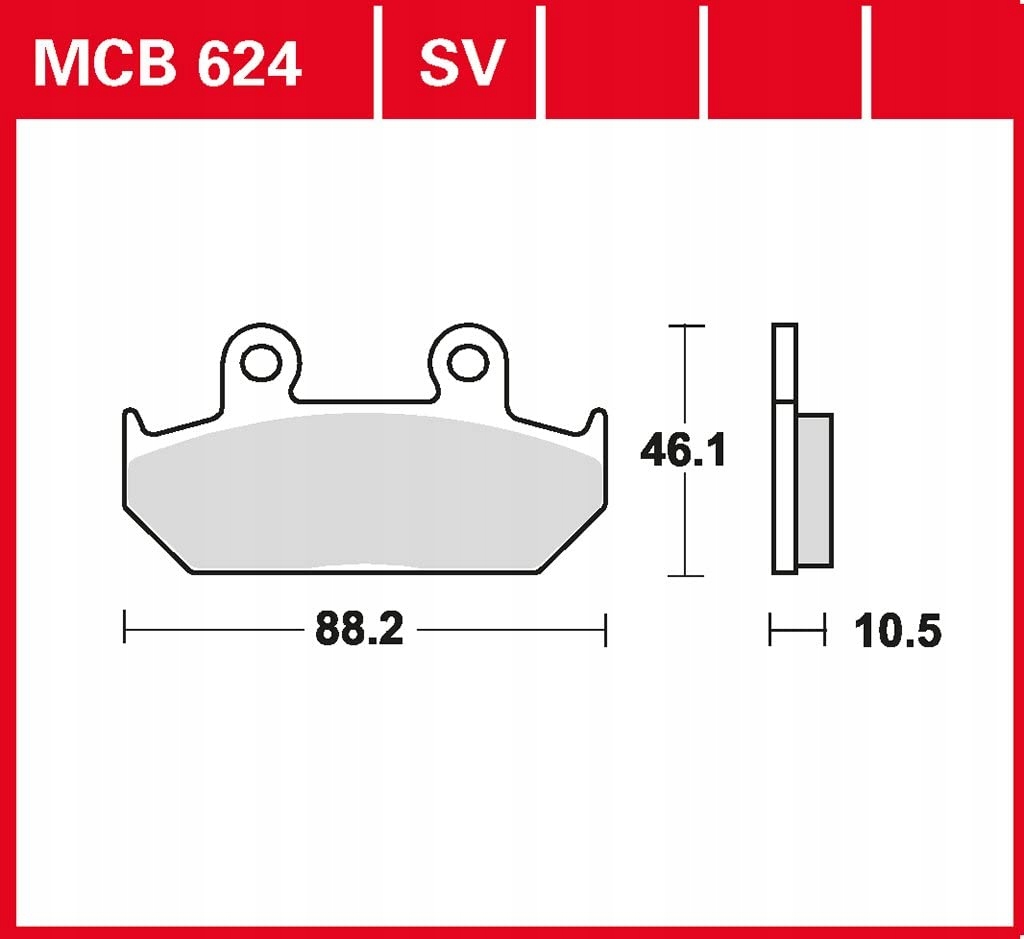 KLOCKI HAMULCOWE PRZÓD HONDA VT 600 Shadow 89-93r. Producent TRW