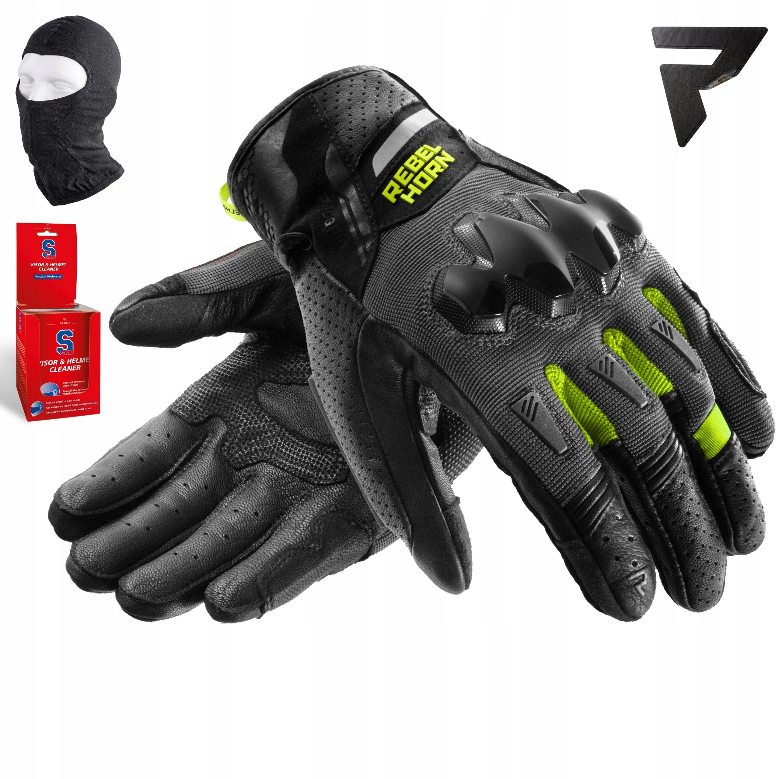 Motocyklové rukavice Rebelhorn Defender koža Kp Cooler-Tec Darčeky