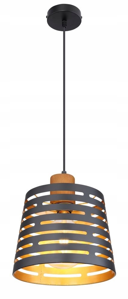 Dekoratívna čierna závesná lampa Ablona Globo