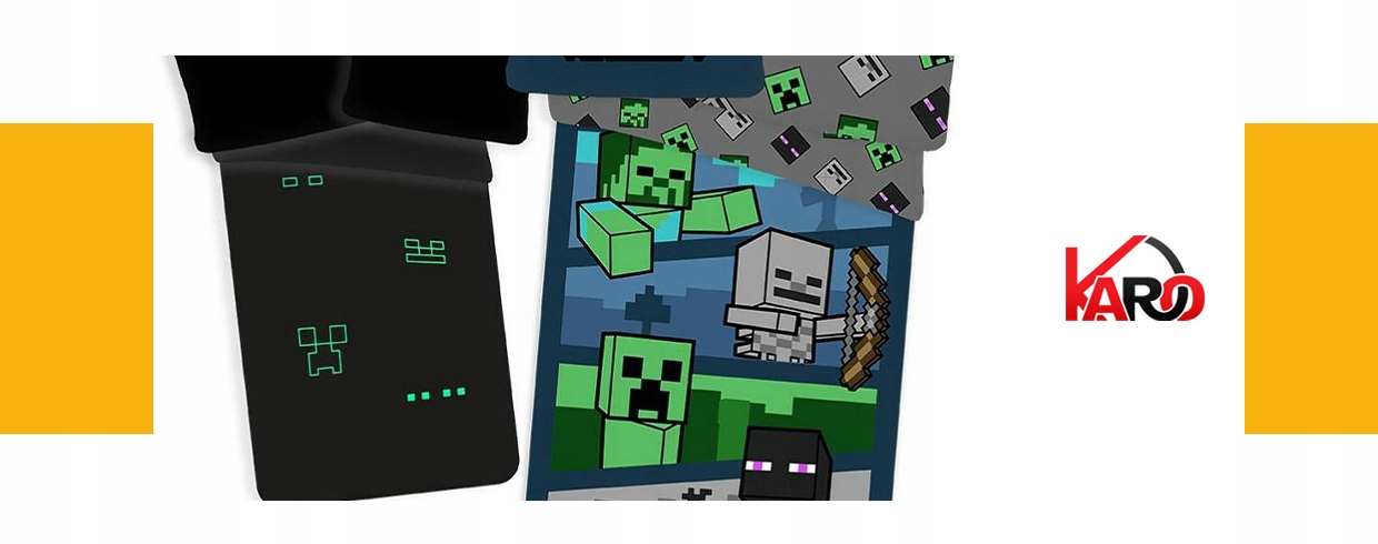 POŚCIEL ŚWIECĄCA W CIEMNOŚCI MINECRAFT 356 140x200cm Kod producenta JE10610JF