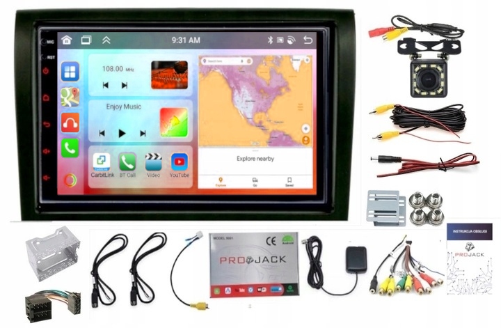 Navigační Rádio Carplay Android Usb Wifi Bt Citroen Jumper 2006-2015 4/64GB