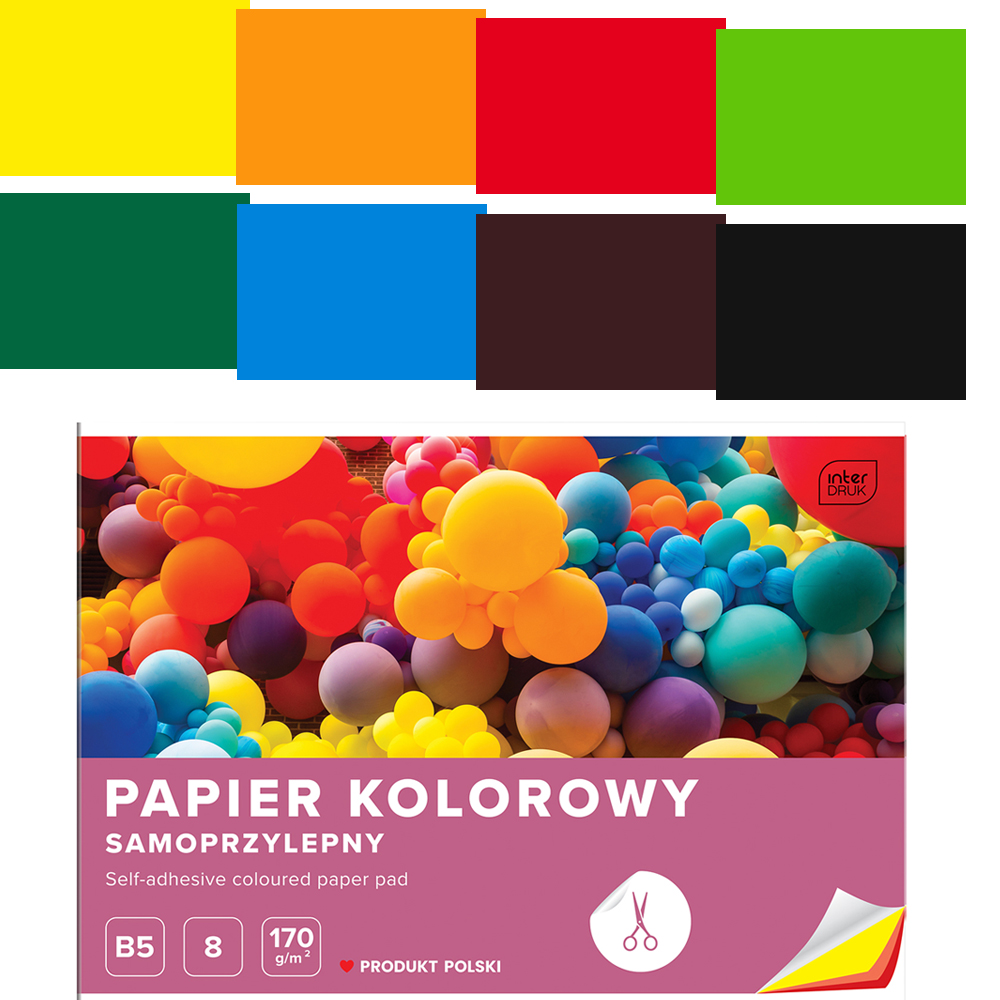 

Papier Kolorowy Samoprzylepny B5 170g