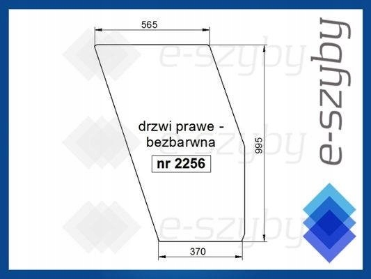čelní sklo traktor Fiat 80 90 94 dveře pravé bezbarvé