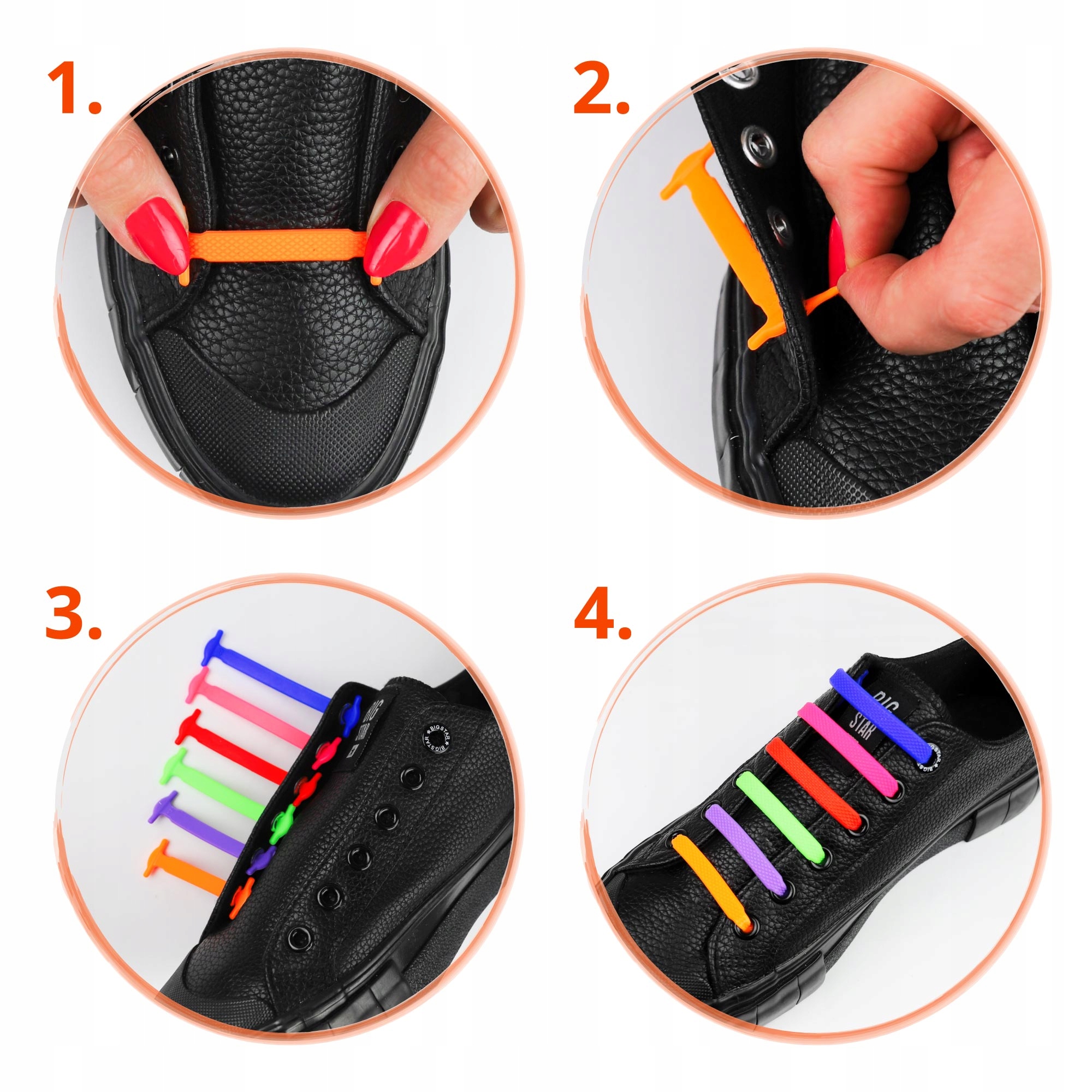 Silikonowe sznurówki bez wiązania Płeć chłopcy dziewczynki