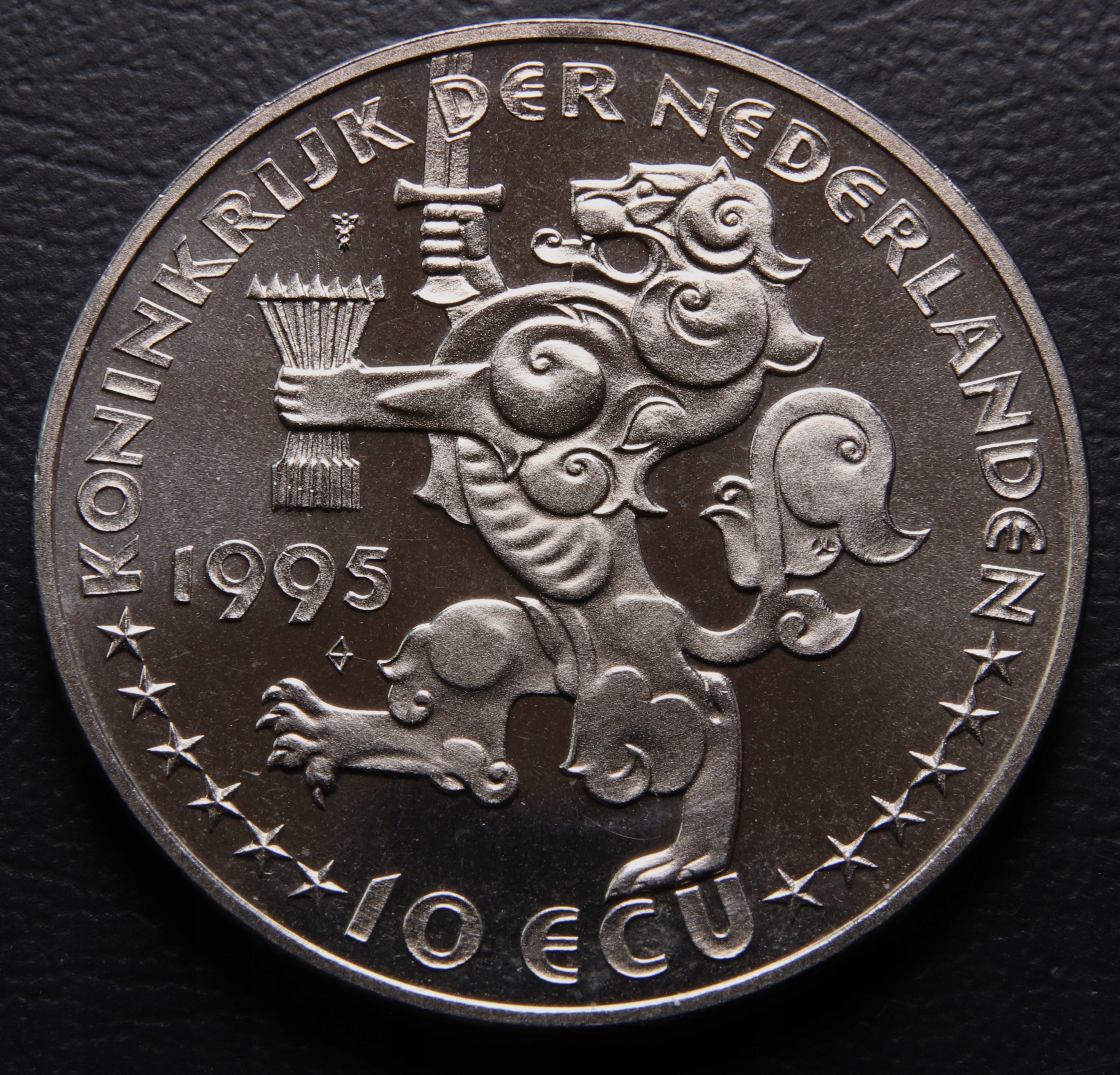 ANK NEDERLANDY 10 ECU A pénzverde felszabadításának 1995 50. évfordulója ritka műanyag egyéb