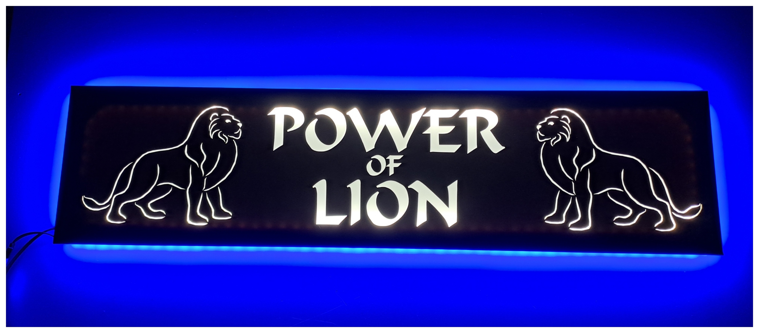 Led tabuľa power lion nad posteľou man daf scania s podsvietením kabíny Tir