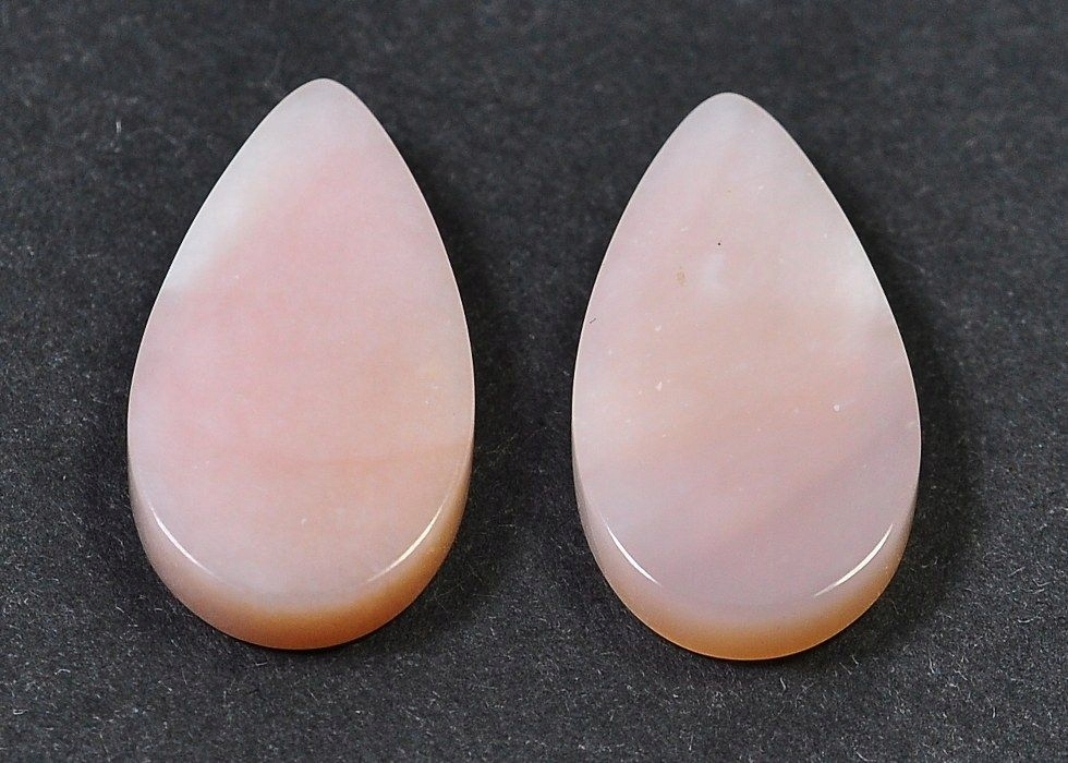 Opal růžový Para dlaždice slza 17,5x10 mm