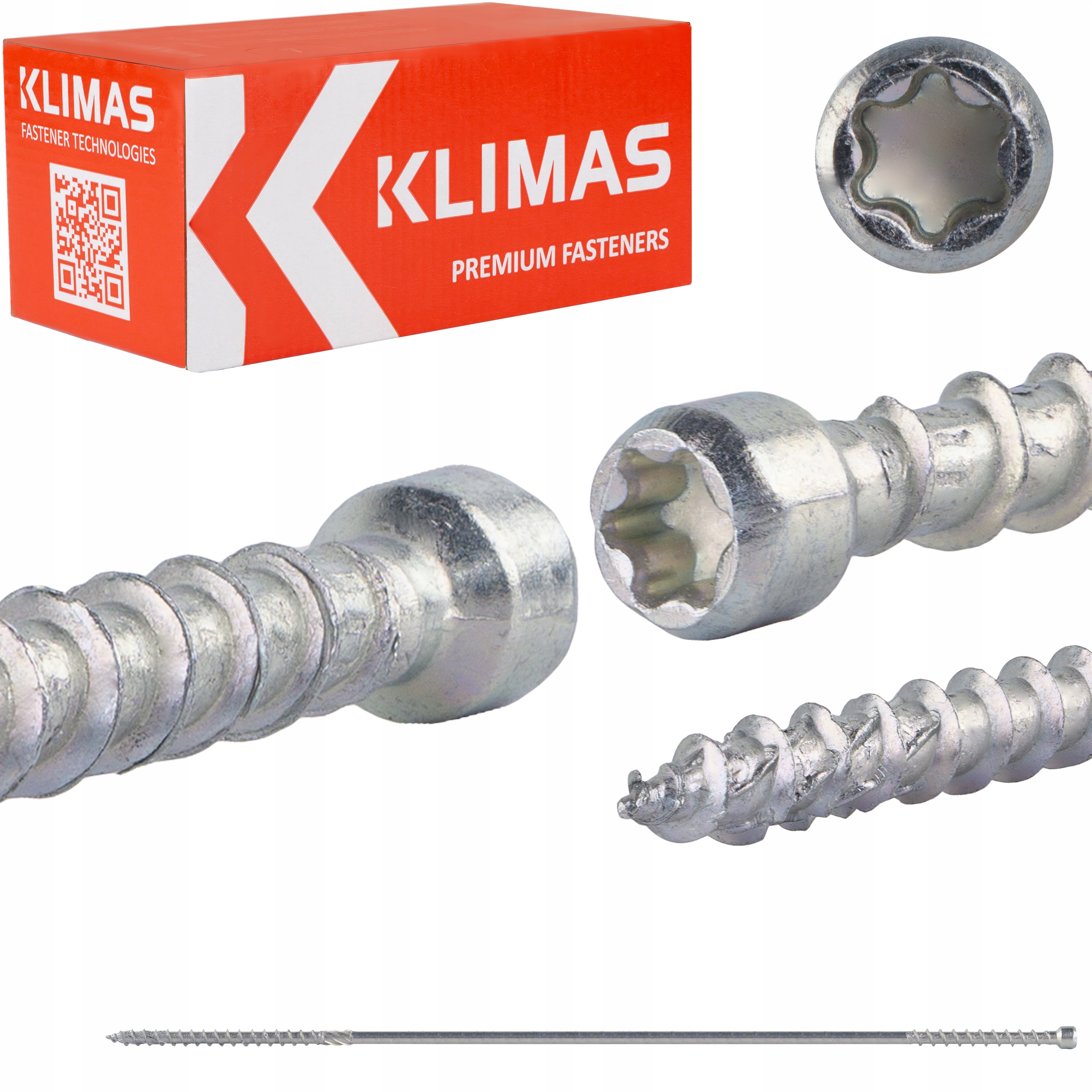 Skrutky na izoláciu proti škvrnám 8x435 mm 50 ks Torx Klimas Wkpc