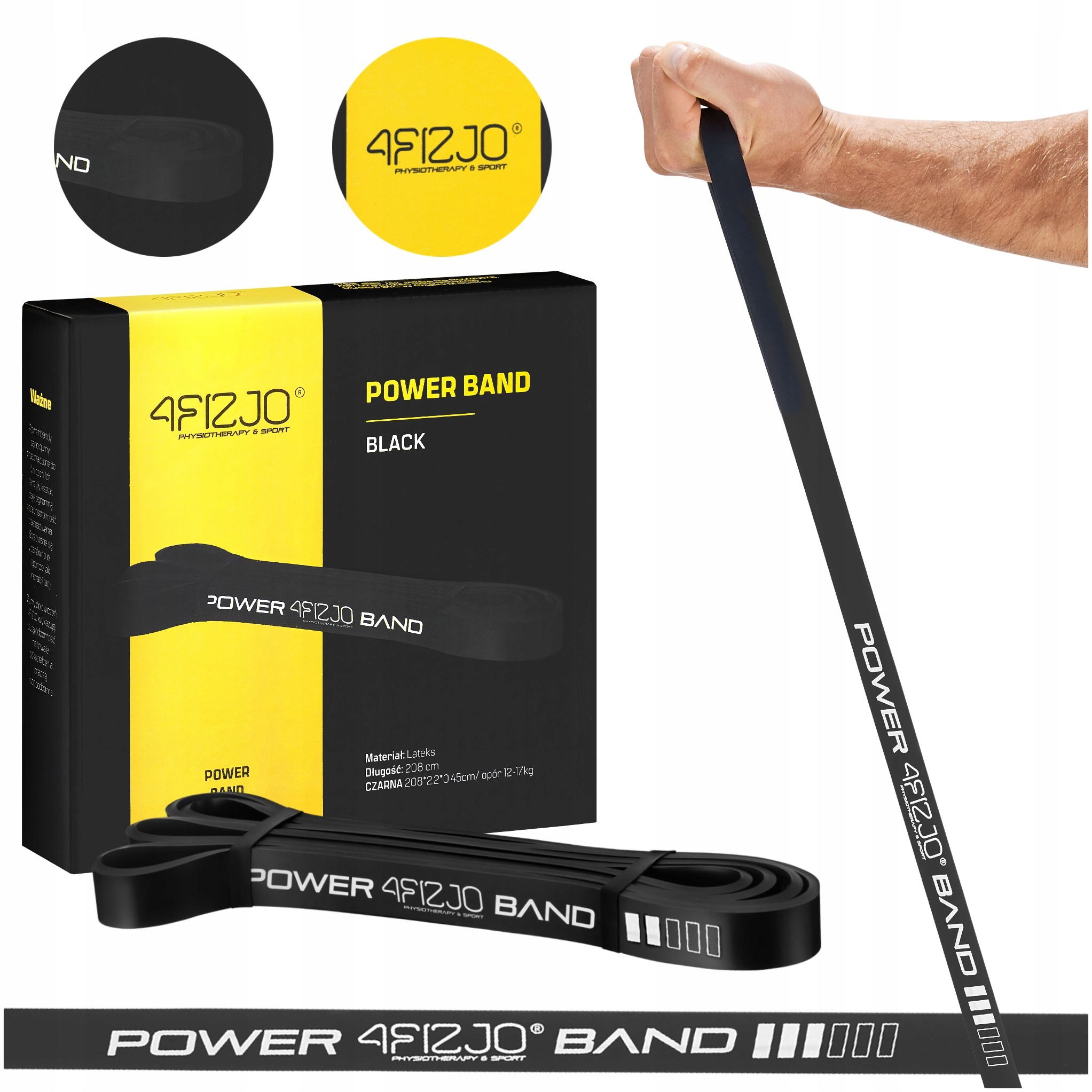 GUMA TAŚMA POWER BAND 12-17 KG FITNESS DO ĆWICZEŃ