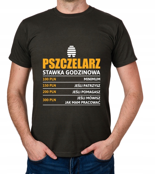 

koszulka Pszczelarz stawka godzinowa prezent