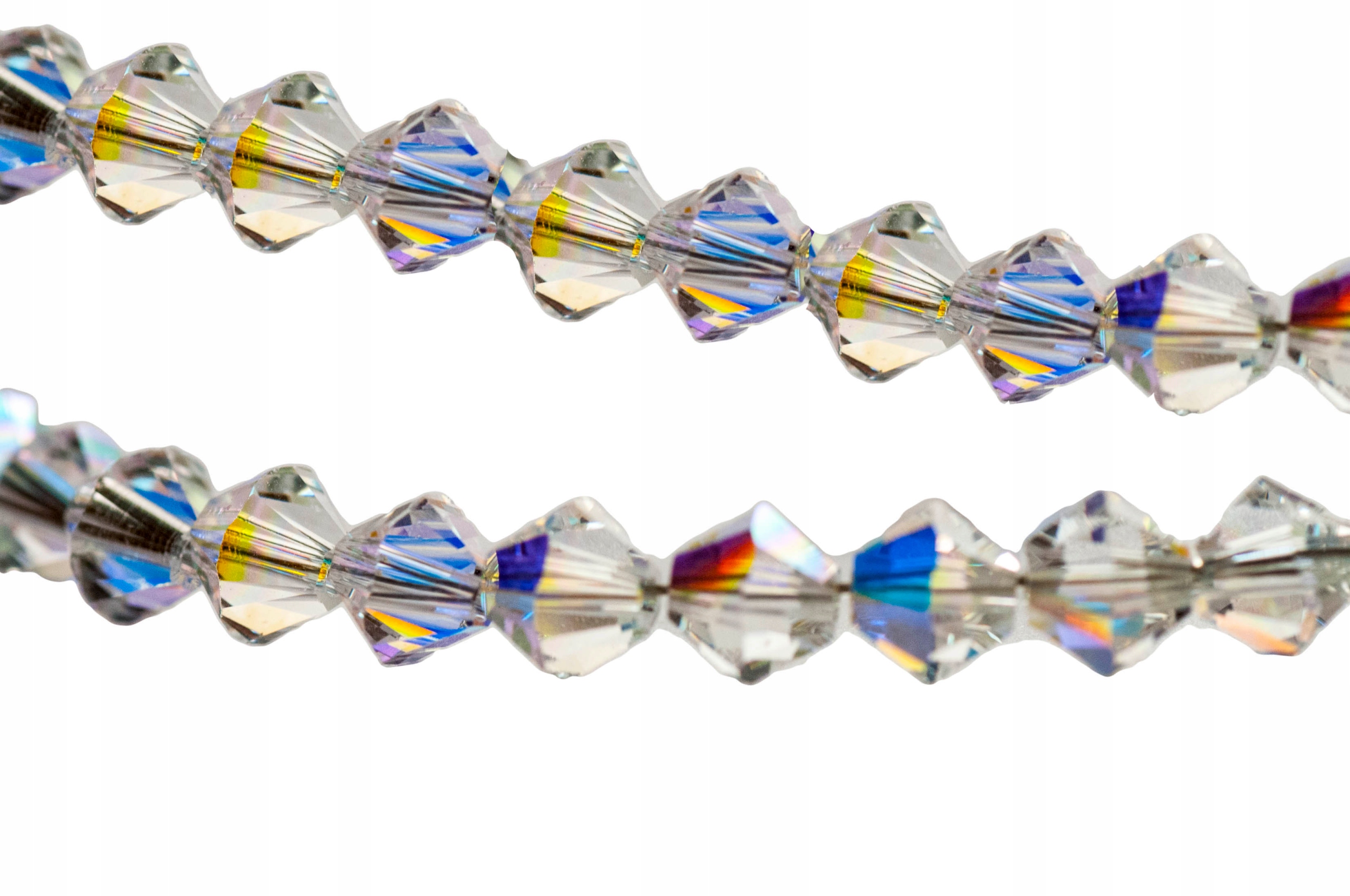 

Swarovski Bicone Kryształowa Bransoletka Srebro