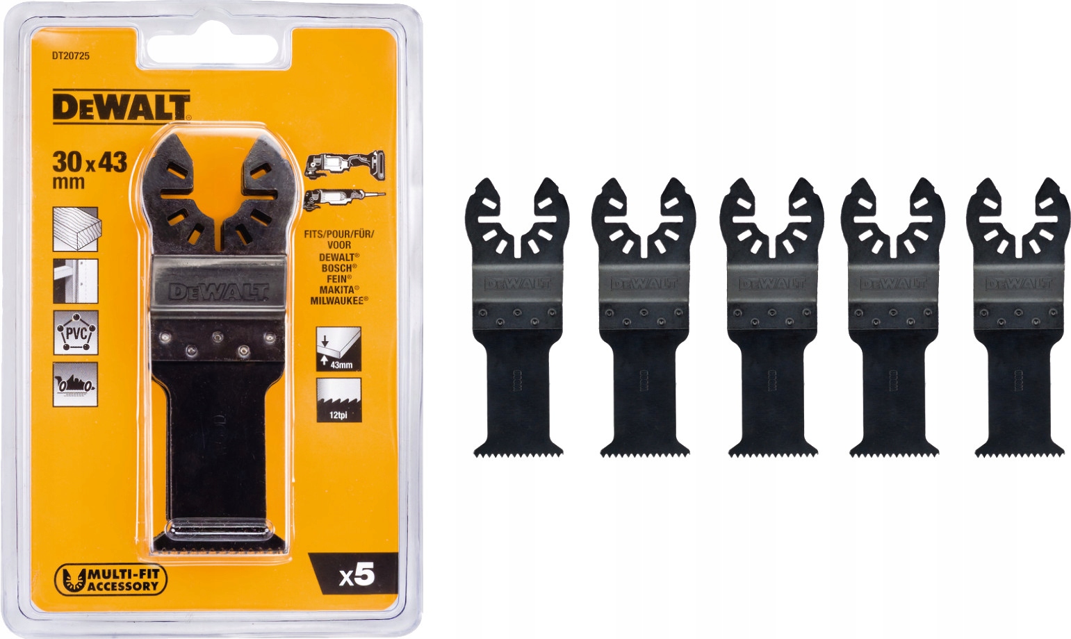 Dewalt DT20725 Pilový List do dřeva 30x43 mm 5 ks
